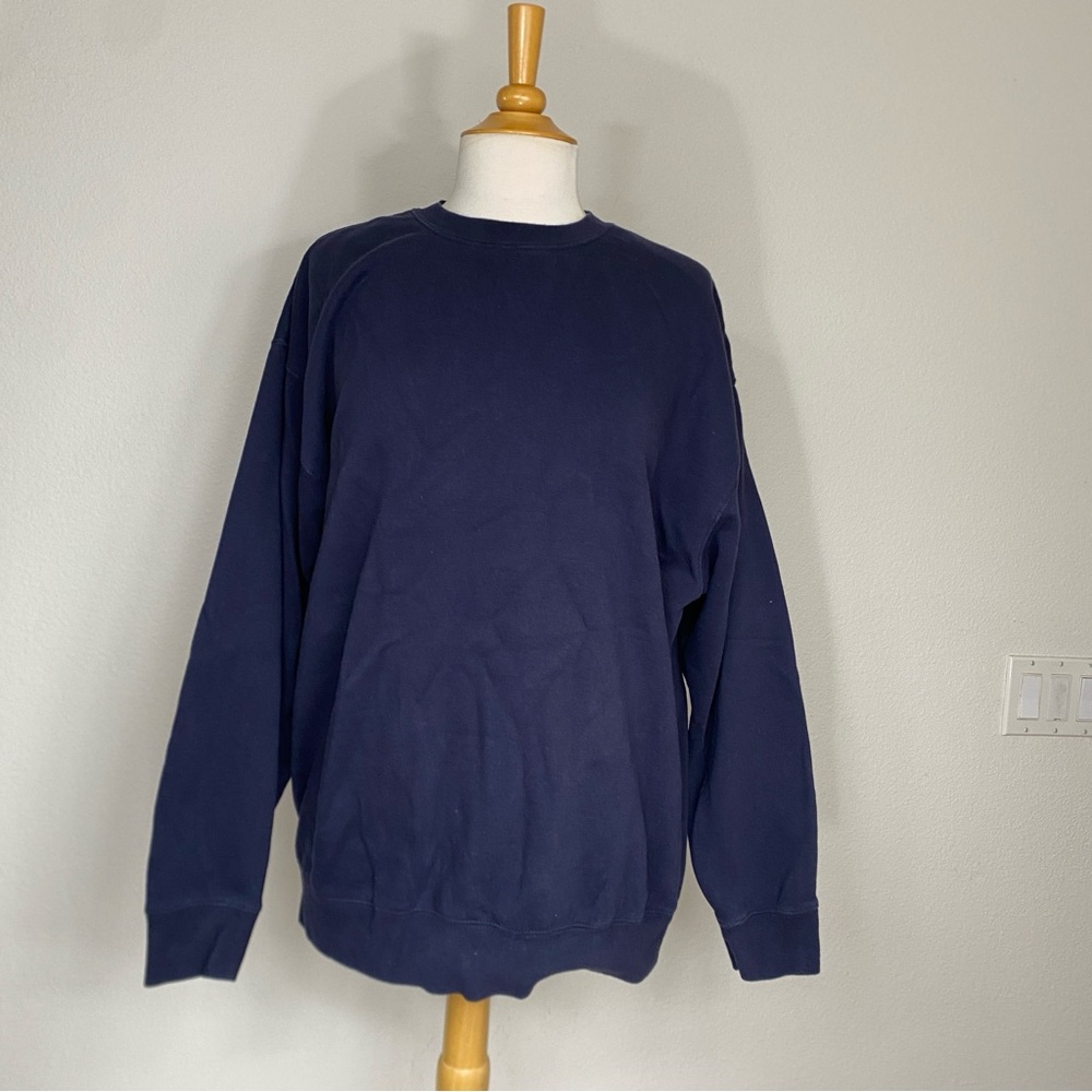 New Star Women's Navy Blue Crew Oversize Sweatshirt Size XL Casual Streetwear